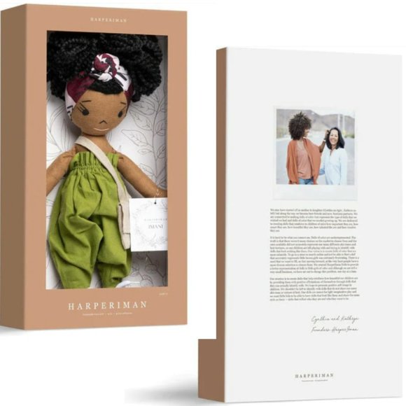 HarperIman 14'' Plush Handmade Linen Doll Imani  BNIB - Picture 5 of 5